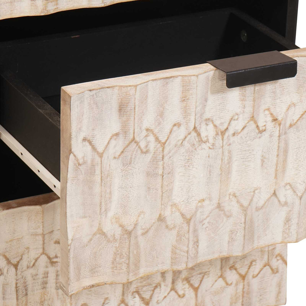 Sideboard White Wash Finish 40 x 33 x 75 cm Solid Mango Wood
