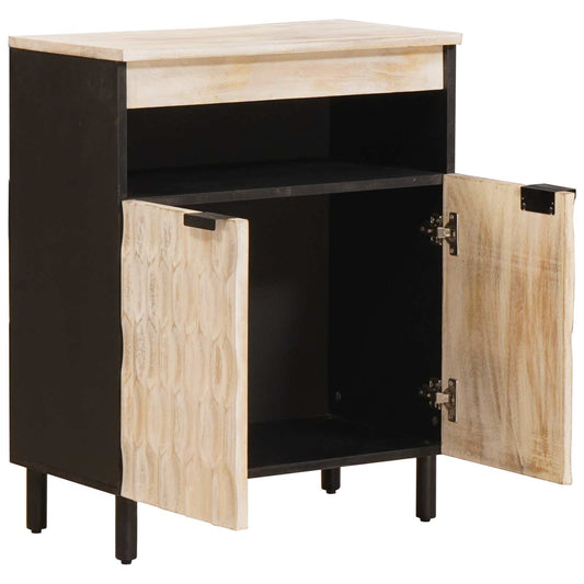 Sideboard White Wash Finish 60 x 33 x 75 cm Solid Mango Wood