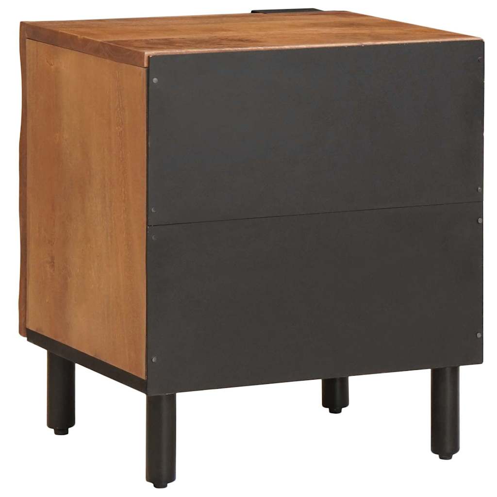Bedside Cabinet 2 pcs Brown 40 x 33 x 46 cm Solid Mango Wood