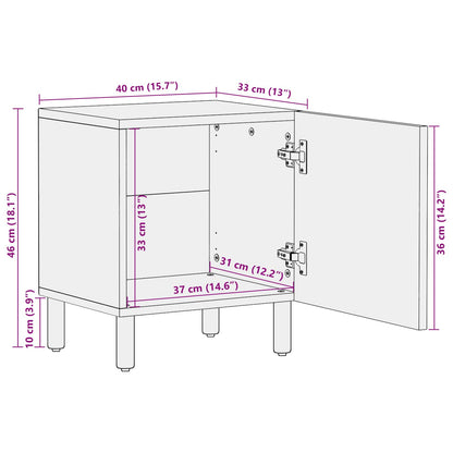 Bedside Cabinet 2 pcs Brown 40 x 33 x 46 cm Solid Mango Wood