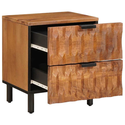 Bedside Cabinet Brown 40 x 33 x 46 cm Solid Mango Wood