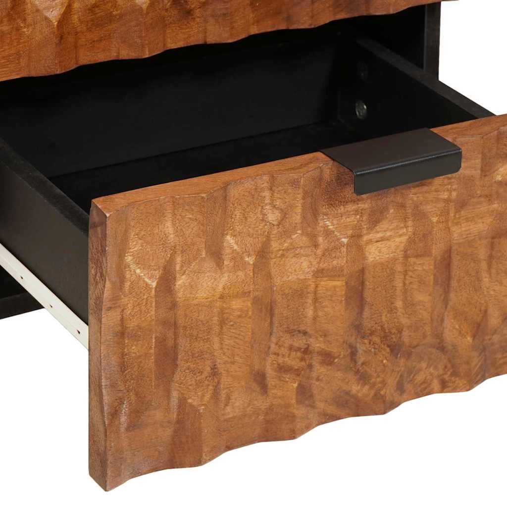 Bedside Cabinet 2 pcs Brown 40 x 33 x 46 cm Solid Mango Wood