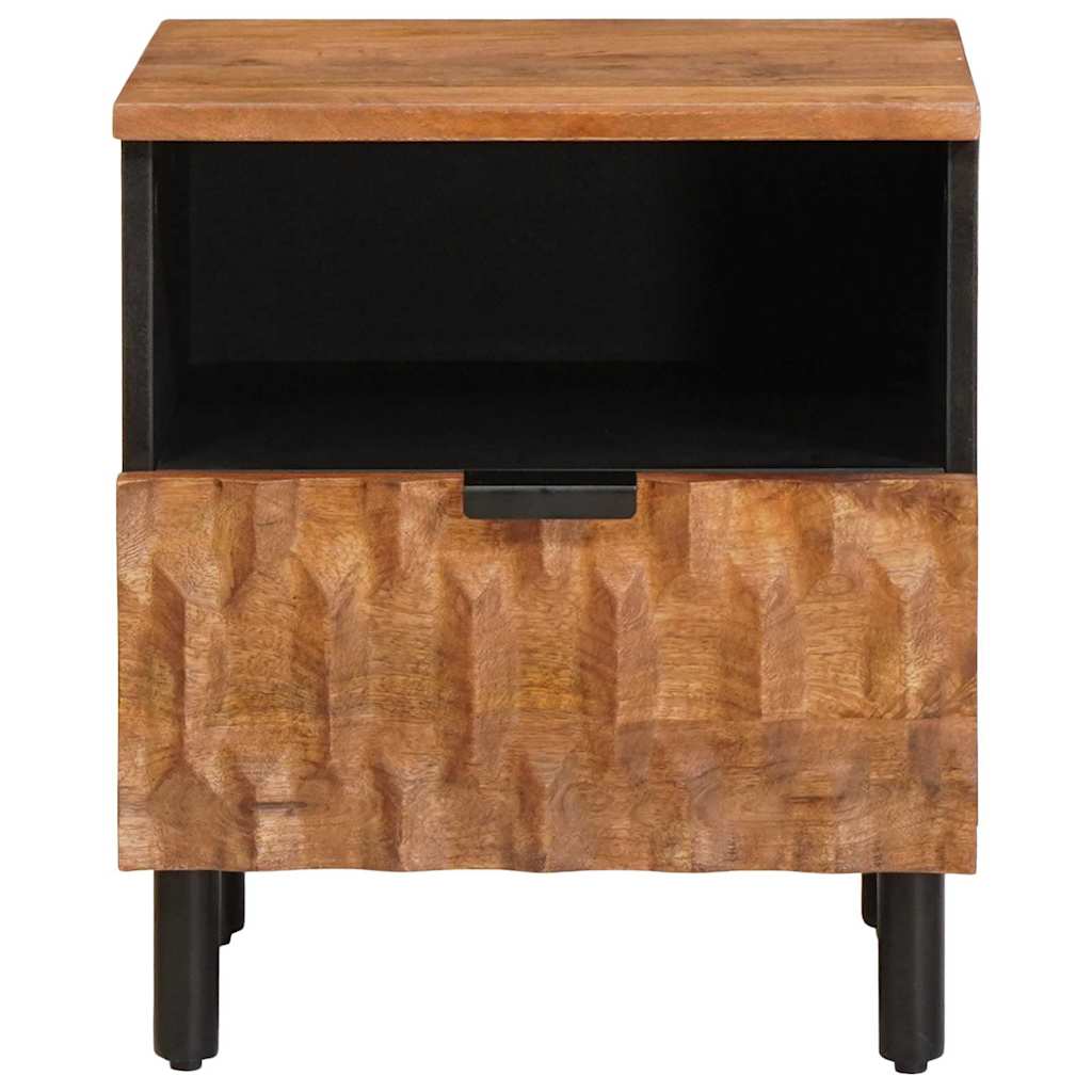 Bedside Cabinet 2 pcs Brown 40 x 33 x 46 cm Solid Mango Wood