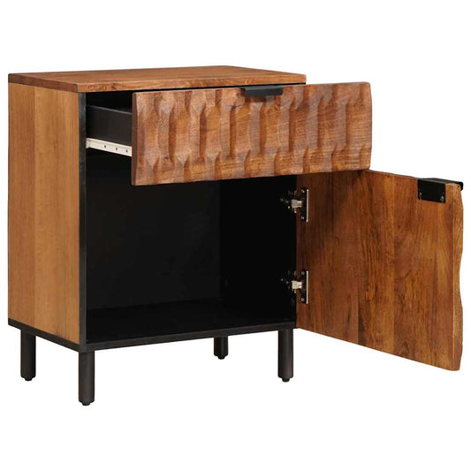 Bedside Cabinet Brown 50 x 33 x 60 cm Solid Mango Wood