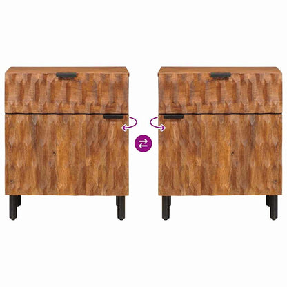 Bedside Cabinet Brown 50 x 33 x 60 cm Solid Mango Wood