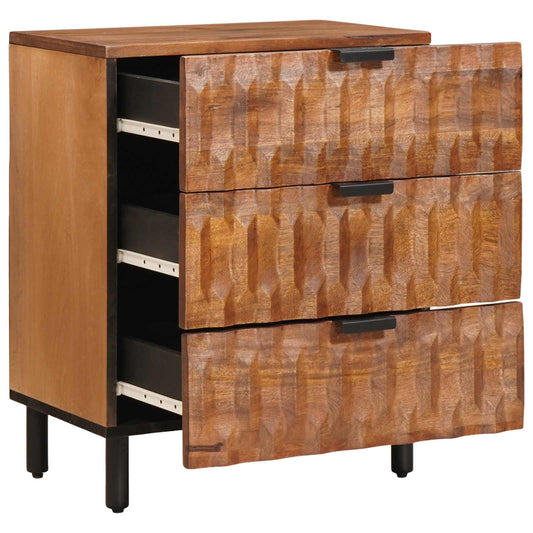Bedside Cabinet Brown 50 x 33 x 62 cm Solid Mango Wood