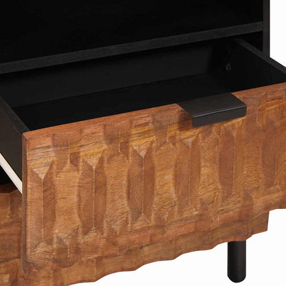 Bedside Cabinet Brown 50 x 33 x 62 cm Solid Mango Wood