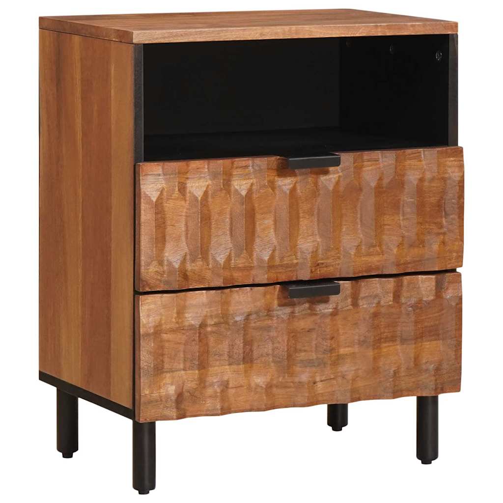 Bedside Cabinet Brown 50 x 33 x 62 cm Solid Mango Wood