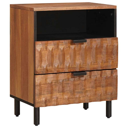 Bedside Cabinet Brown 50 x 33 x 62 cm Solid Mango Wood