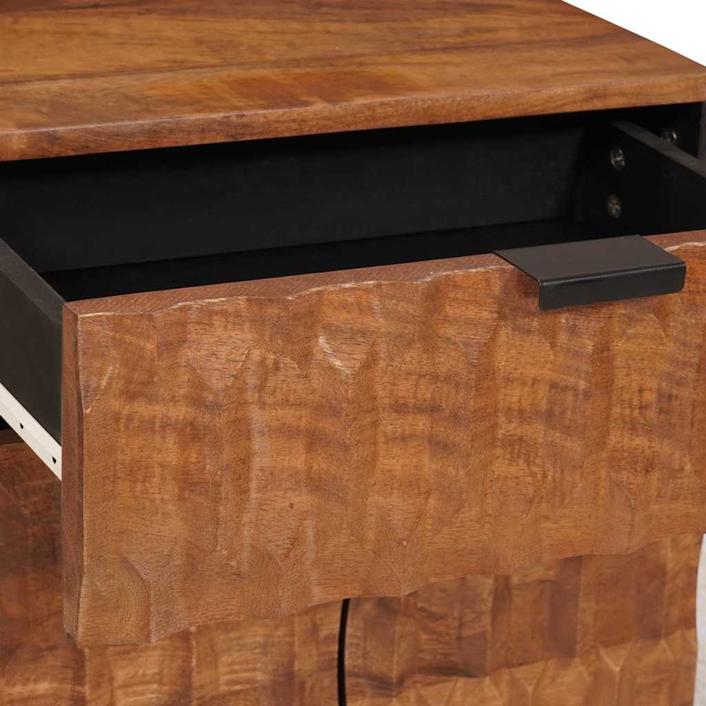 Bedside Cabinet Brown 50 x 33 x 60 cm Solid Mango Wood