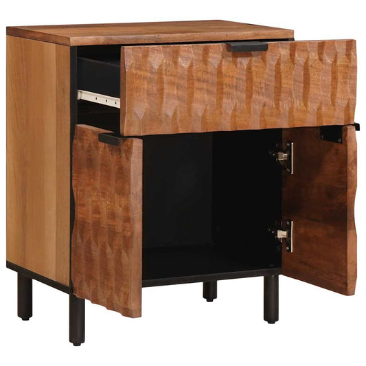 Bedside Cabinet Brown 50 x 33 x 60 cm Solid Mango Wood