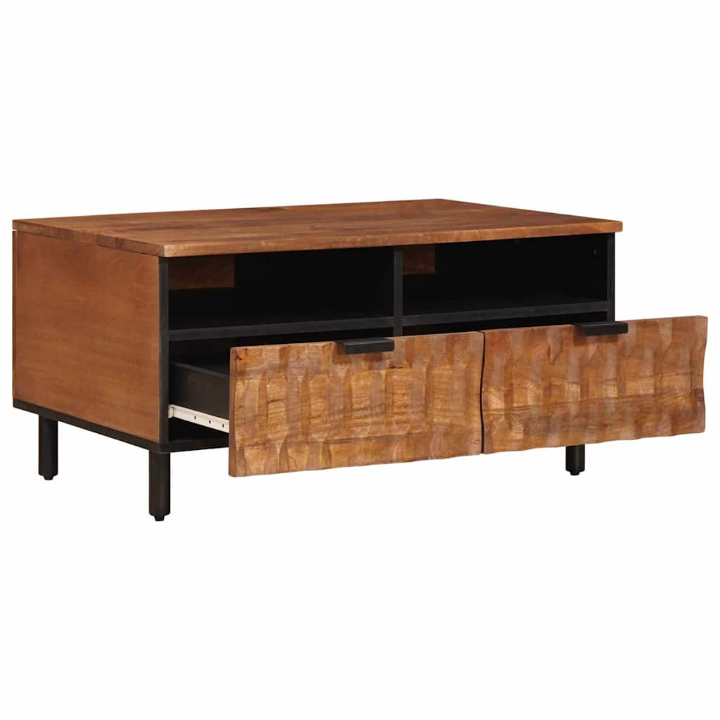 Coffee Table with Drawer Brown 80 x 54 x 40 cm Solid Mango Wood