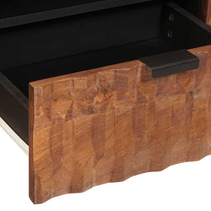 TV Cabinet with Drawer Acacia Brown Finish 105 x 33 x 46 cm