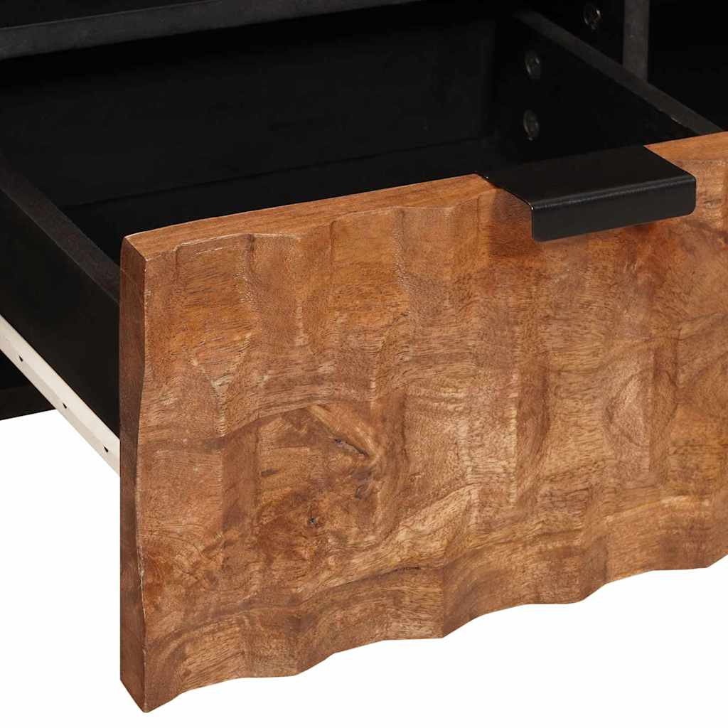 TV Cabinet with Drawer Acacia Brown Finish 100 x 33 x 46 cm
