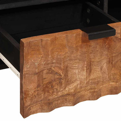 TV Cabinet with Drawer Acacia Brown Finish 100 x 33 x 46 cm