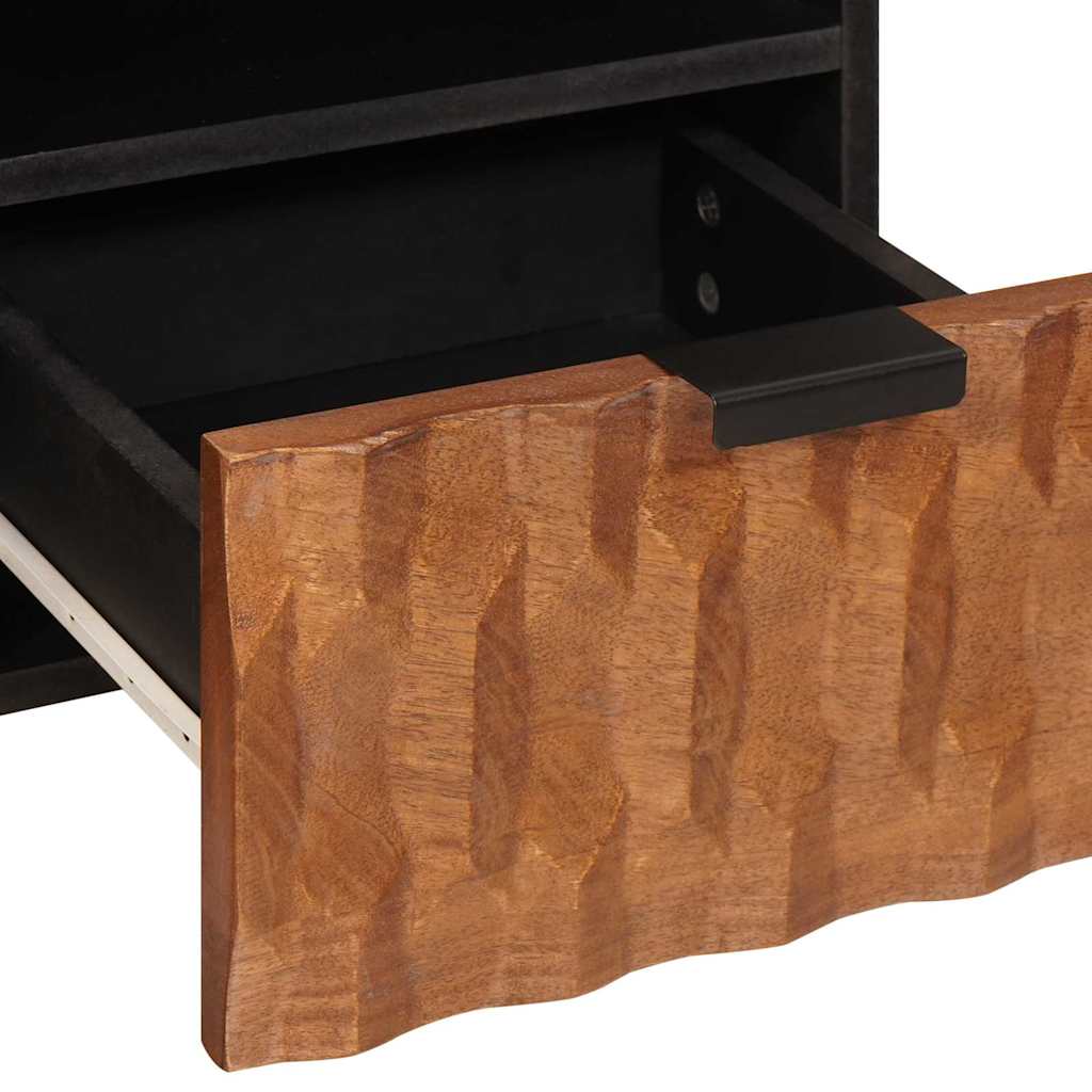 TV Cabinet with Drawer Acacia Brown Finish 100 x 33 x 46 cm