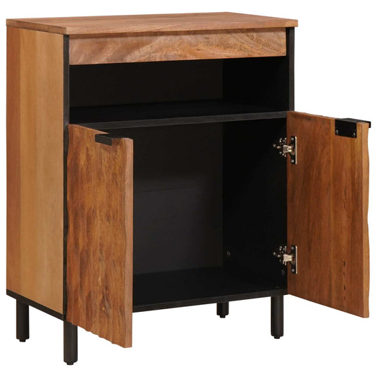 Sideboard Acacia Brown Finish 60 x 33 x 75 cm Solid Mango Wood