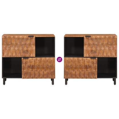 Sideboard Acacia Brown Finish 80 x 33 x 75 cm Solid Mango Wood