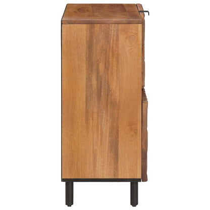Sideboard Acacia Brown Finish 80 x 33 x 75 cm Solid Mango Wood