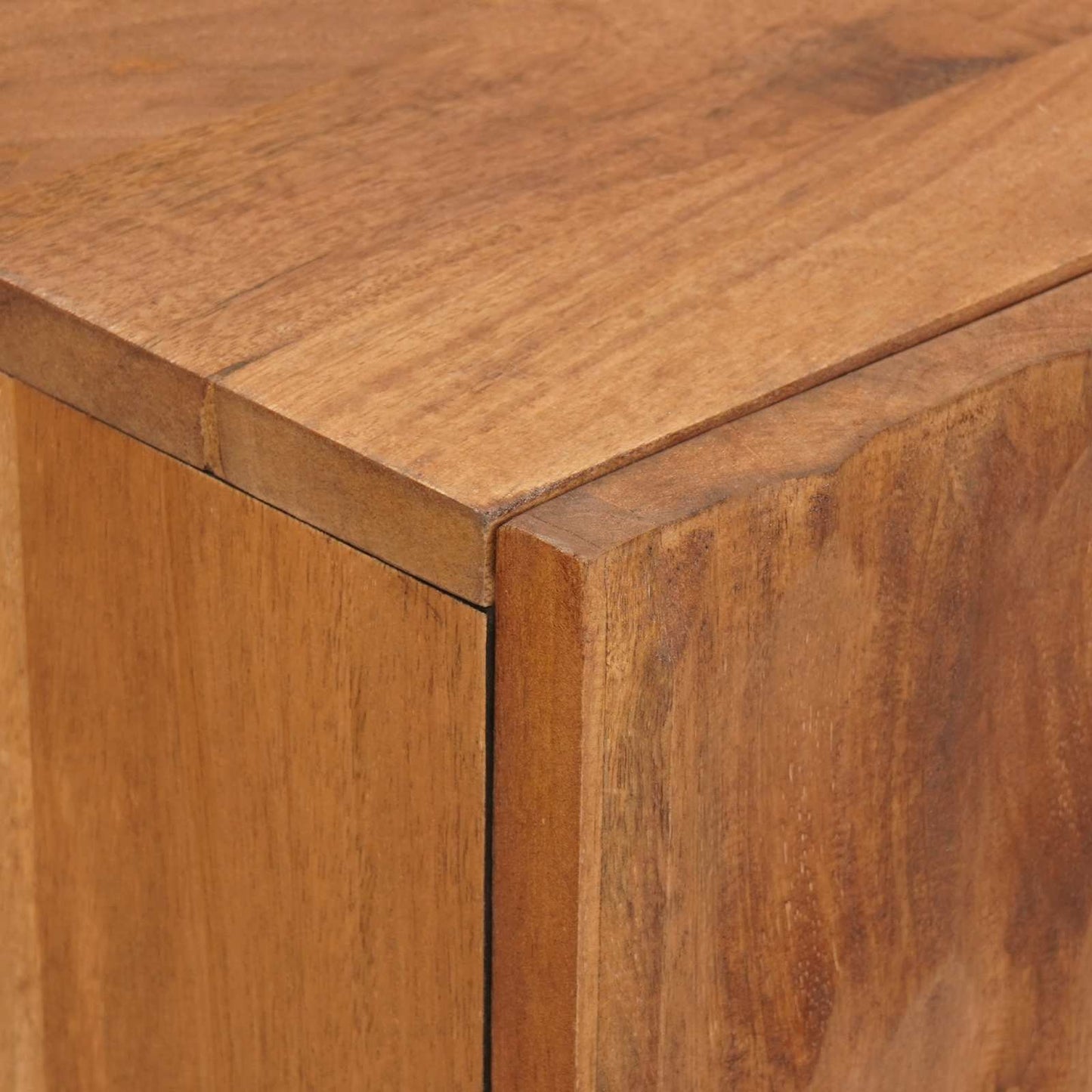 Sideboard Acacia Brown Finish 90 x 33 x 75 cm Solid Mango Wood