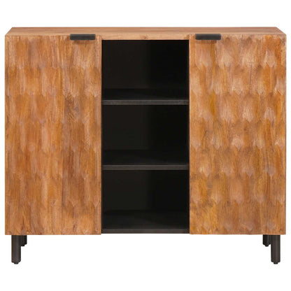 Sideboard Acacia Brown Finish 90 x 33 x 75 cm Solid Mango Wood
