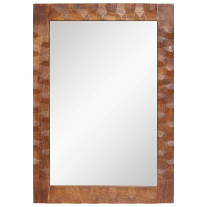 Bathroom Mirror Acacia Brown Finish 50 x 70 x 2.5 cm