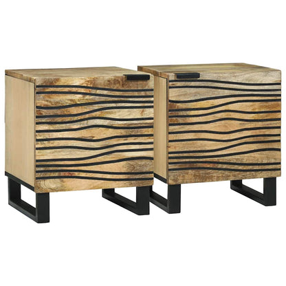 Bedside Cabinet 2 pcs Natural 40 x 33 x 46 cm Engineered Wood