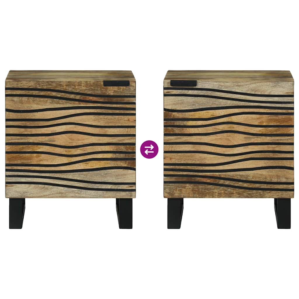Bedside Cabinet 2 pcs Natural 40 x 33 x 46 cm Engineered Wood
