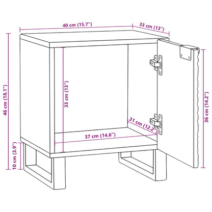Bedside Cabinet 2 pcs Natural 40 x 33 x 46 cm Engineered Wood