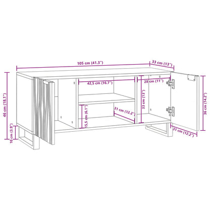 TV Units Brown 105 x 33 x 46 cm Engineered wood