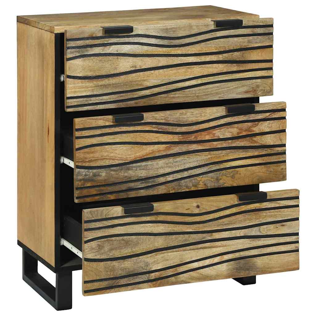 Sideboard with Drawer Brown 60 x 33.5 x 75 cm Solid Mango wood