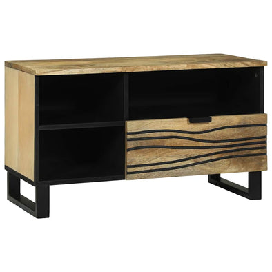 Media Storage Cabinet Brown 80 x 33.5 x 46 cm Solid mango wood
