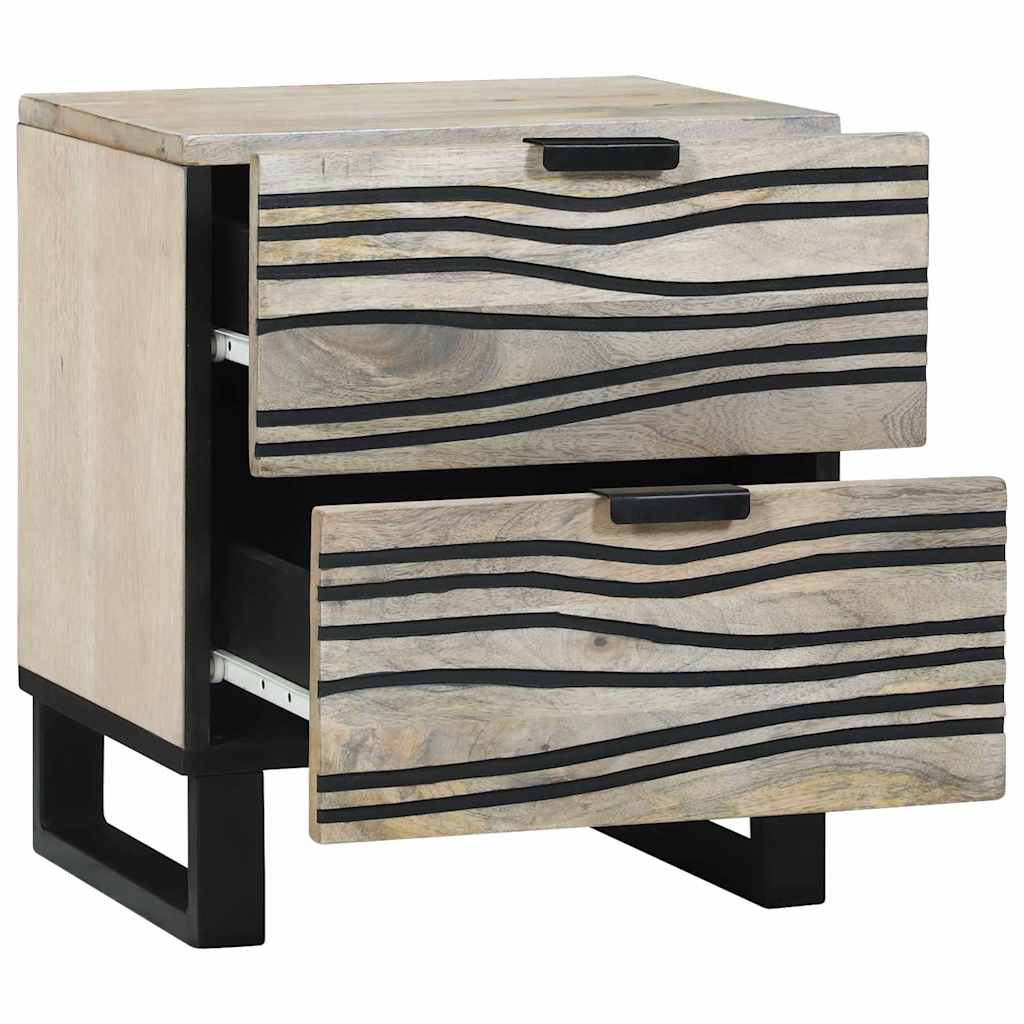 Bedside Cabinet 2 pcs White 40 x 33 x 46 cm Engineered Wood