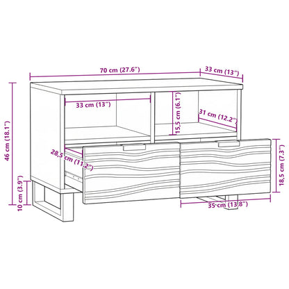 TV Units with Drawer White 70 x 33 x 46 cm Engineered wood