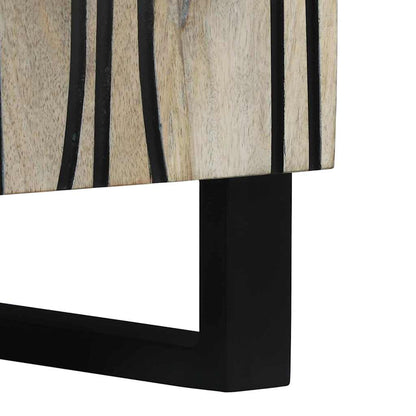 Sideboard White 60 x 33.5 x 75 cm Solid Mango Wood
