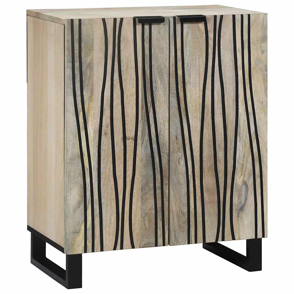 Sideboard White 60 x 33.5 x 75 cm Solid Mango Wood