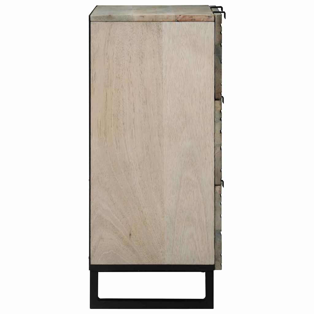 Sideboard with Drawer White 60 x 33.5 x 75 cm Solid Mango wood