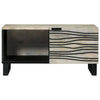 Coffee Table White, Black 80 x 50 x 40 cm Solid mango wood