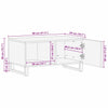Coffee Table White, Black 80 x 50 x 40 cm Solid mango wood