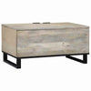 Coffee Table White, Black 80 x 50 x 40 cm Solid mango wood