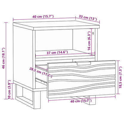 Bedside Cabinet 2 pcs White 40 x 33 x 46 cm Engineered Wood