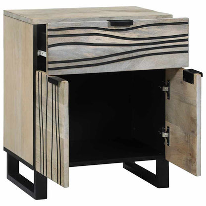 Bedside Cabinet White 50 x 33 x 60 cm Engineered Wood