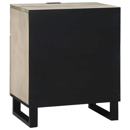 Bedside Cabinet White 50 x 33 x 60 cm Engineered Wood