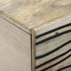 Coffee Table White, Black 100 x 54 x 40 cm Solid mango wood