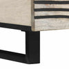 Coffee Table White, Black 100 x 54 x 40 cm Solid mango wood