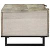 Coffee Table White, Black 100 x 54 x 40 cm Solid mango wood