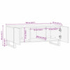 Coffee Table White, Black 100 x 54 x 40 cm Solid mango wood