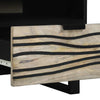 Coffee Table White, Black 80 x 54 x 40 cm Solid mango wood