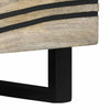 Coffee Table White, Black 80 x 54 x 40 cm Solid mango wood