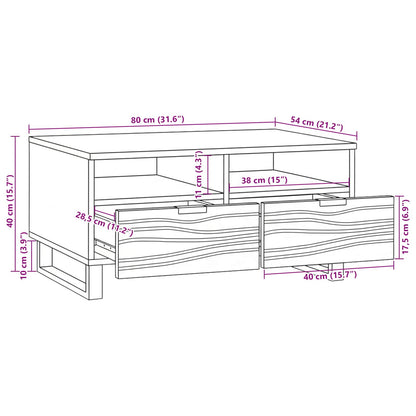 Coffee Table White 80 x 54 x 40 cm Engineered Wood